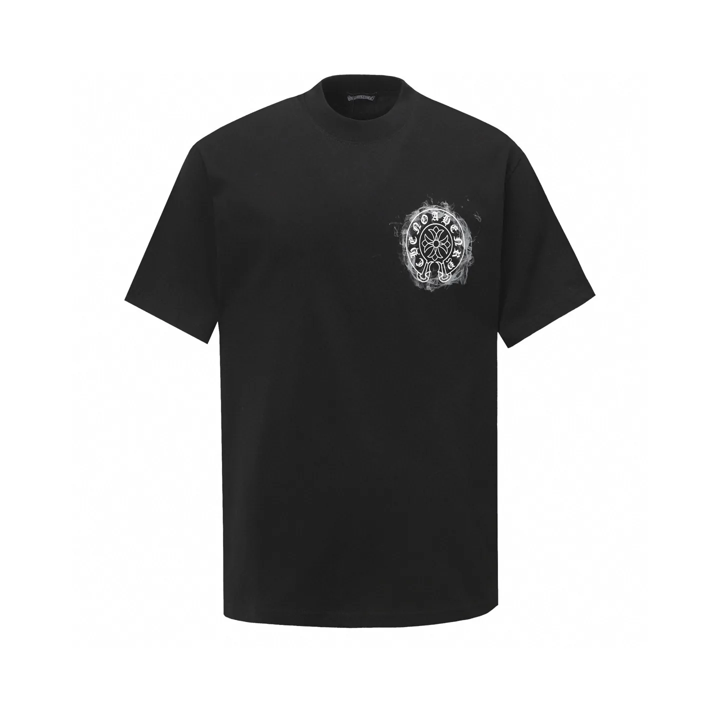 🅿️170 CH/Cro Heart 25ss front and back logo printed logo round neck short sleeves. Fabric: Made of 280g double yarn smooth fabric, high temperature pre-shrunk. The weight is up to 300g. It is equipped with 1x1 thread in the same cylinder. It is not easy to deform after repeated washing. Workmanship: positioning and cutting, oversize loose version, imported glue dot printing. Accessories: original supporting accessories. Color: black white Size: XS-L